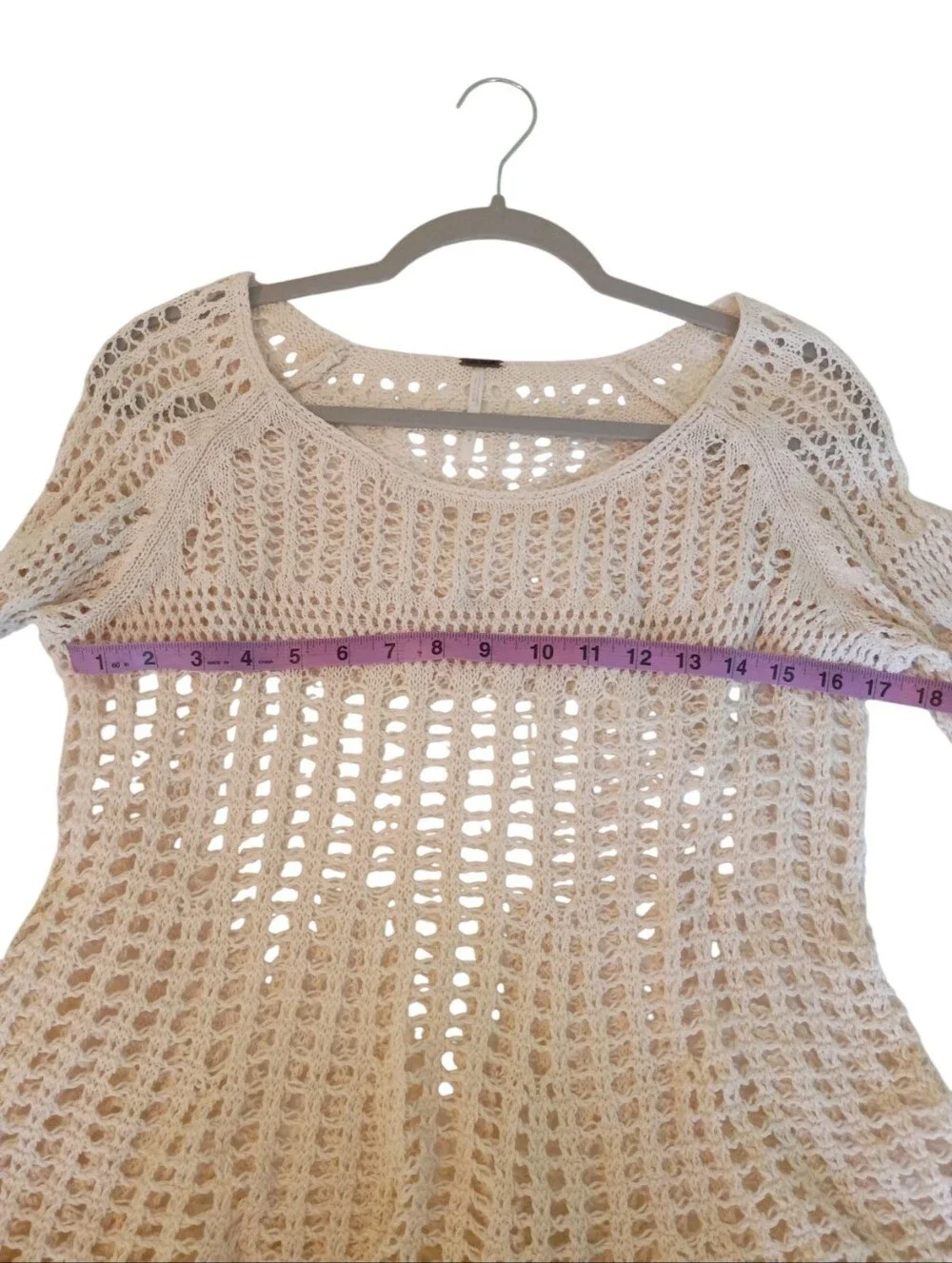 Free People Knit Cream Top Size Medium
